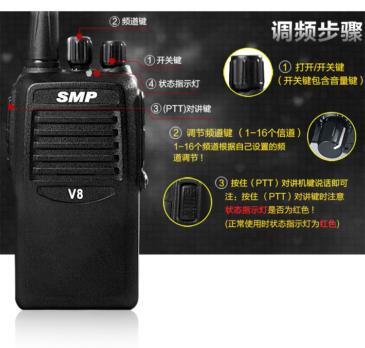 摩托罗拉Smp V8数字对讲机调频