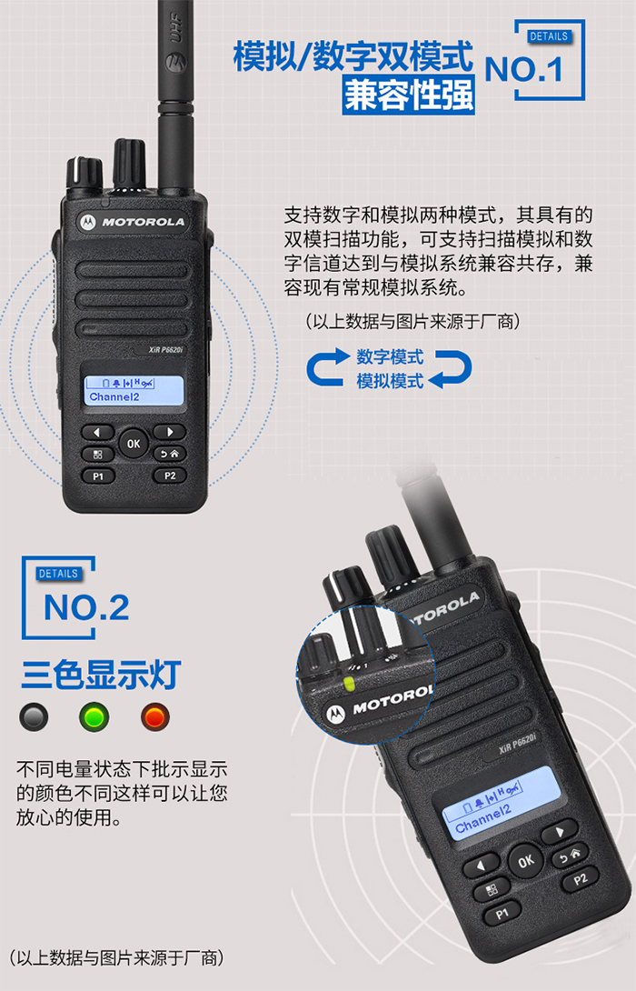 摩托罗拉P6620i讲机模式