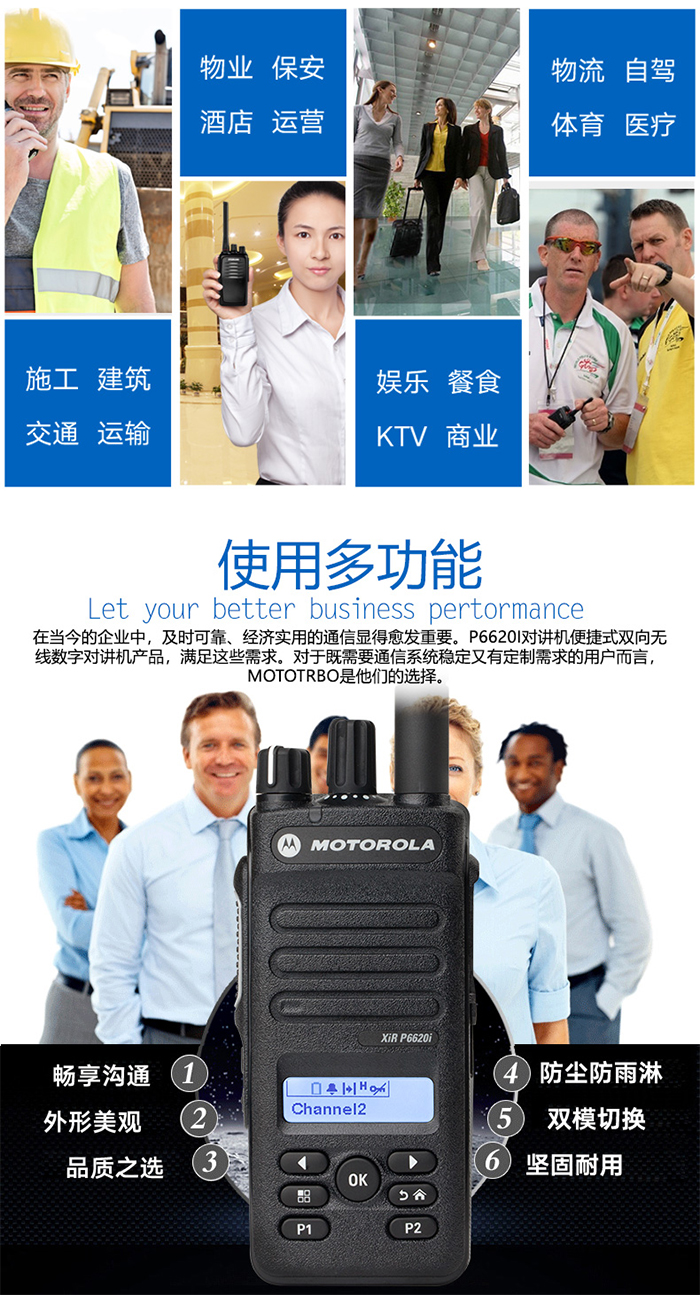 摩托罗拉P6620i讲机功能