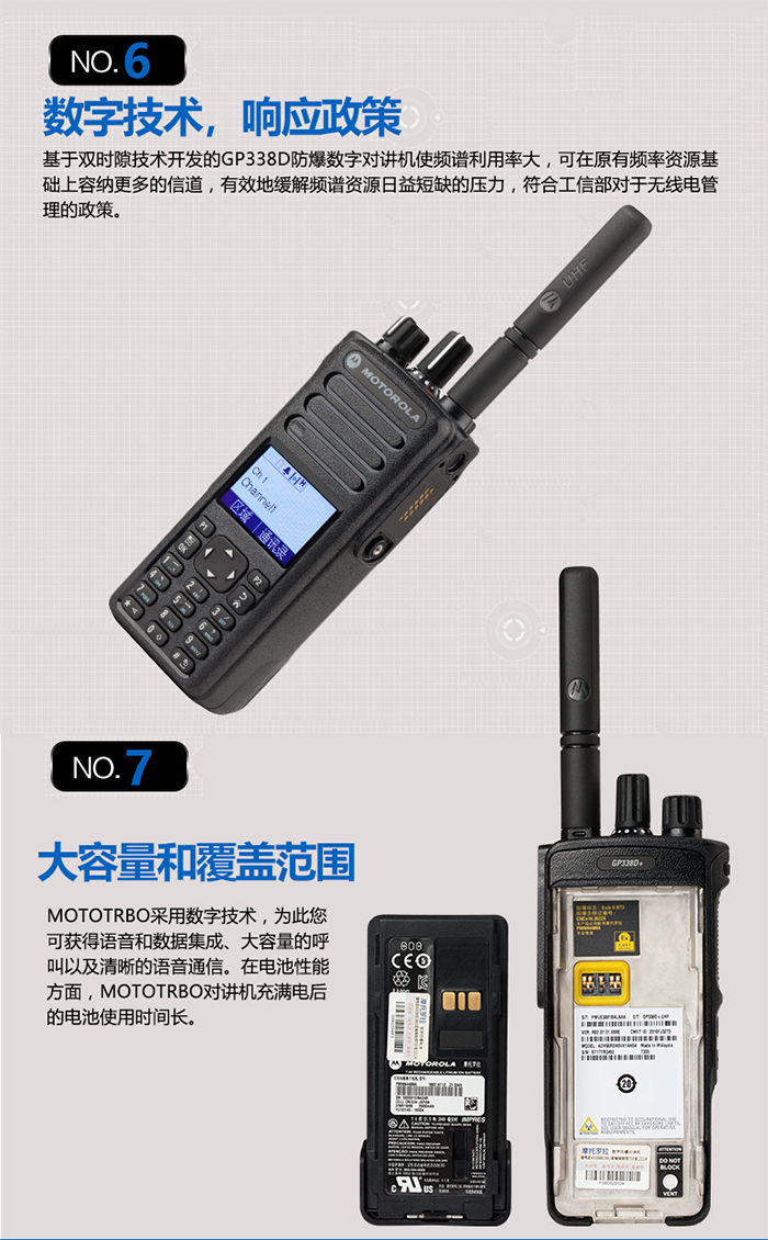 摩托罗拉GP338D防爆对讲机技术 摩托罗拉GP338D防爆对讲机技术
