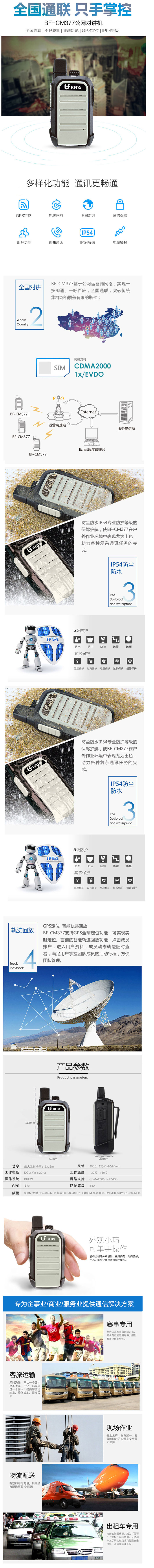 北峰BF-CM377公网对讲机