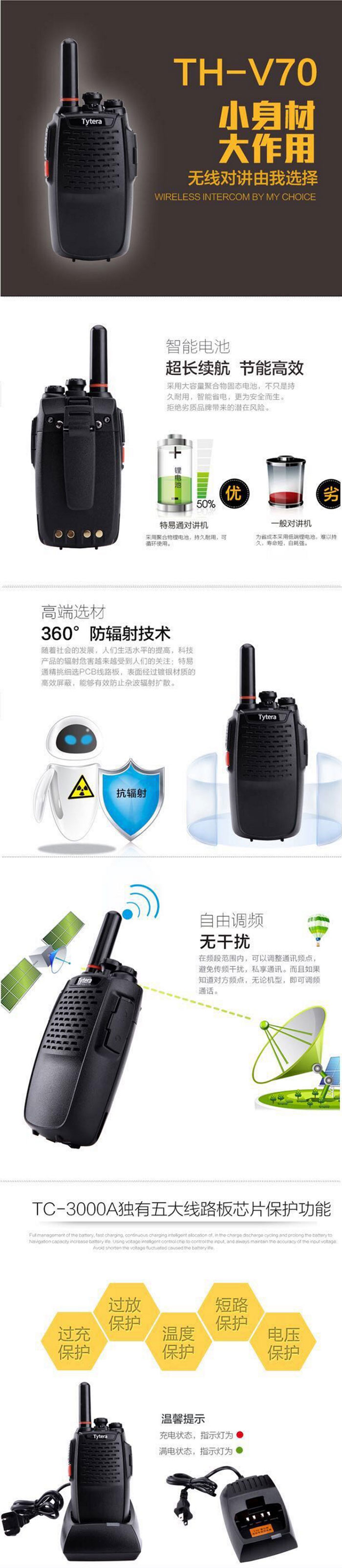 特易通V70对讲机功能