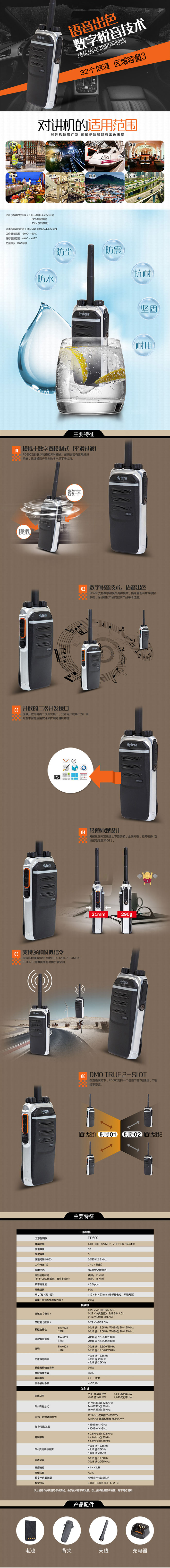 海能达PD600专业数字防爆对讲机