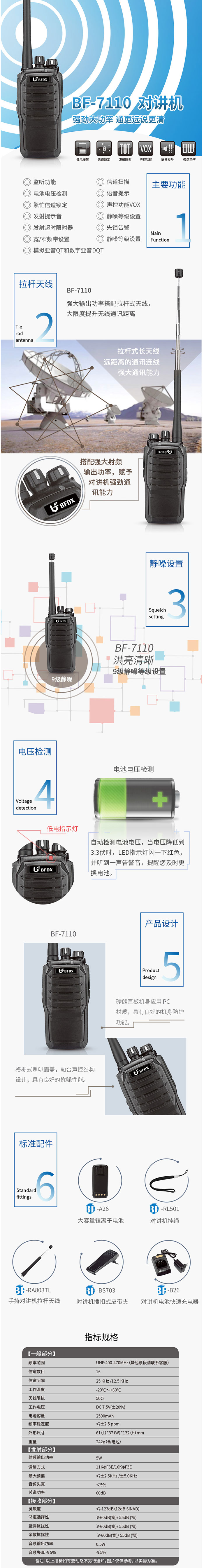 北峰BF-7110对讲机 北峰BF-7110对讲机