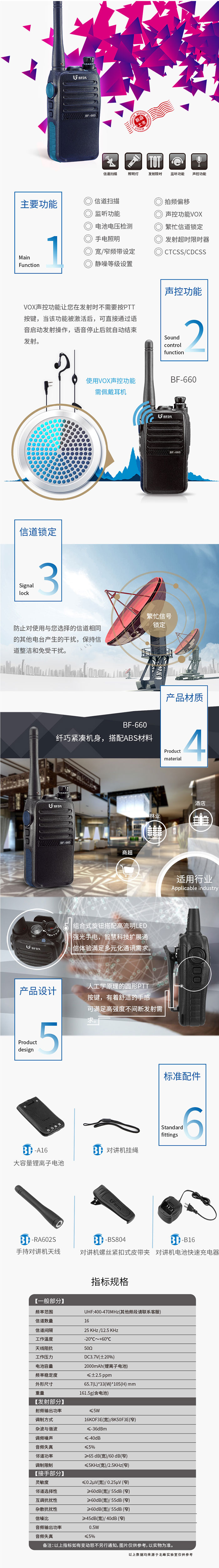 北峰BF-660调频对讲机 北峰BF-660调频对讲机