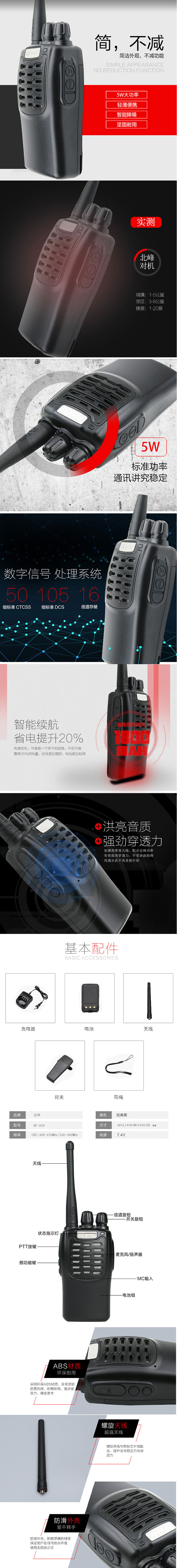北峰BF-620对讲机功能 北峰BF-620对讲机功能